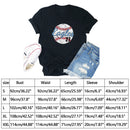 Independence Day Print Baseball Letter T-Shirt (Black M)