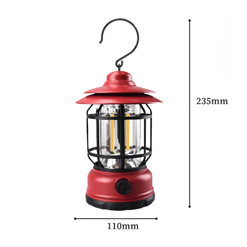 #A Retro LED Hanging Camping Lights Hiking Tent Lanterns Atmosphere Decoration L