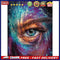 Home DIY Hand Painted Paint By Numbers Oil Canvas Pictures Starry Sky Eyes