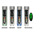 Keychain LED Flashlight Mini Pocket Torch for Outdoor EDC Emergency (Blue)