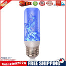 LED Flame Bulb Light Simulation Flickering Flame Atmosphere Lamp (Blue)
