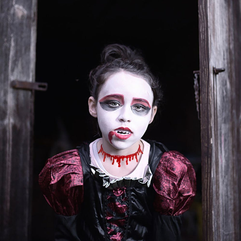 Style Party Dress Halloween Red Blood Drip Necklace Deathrock Punk Choker