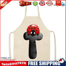 Ladybug T Linen Kitchen Apron Household Waterproof Pinafore Bibs (82x68cm)