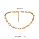 Hip Hop Splicing Horseshoe Necklace Punk Alloy Women Men Clavicle Chain Jewel