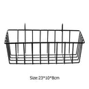 Iron Wall Mounted Storage Rack Holder Hanging Basket Shelf Container (Black