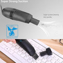 Mini Computer Vacuum USB Keyboard Cleaner PC Laptop Dust Brush (Black)