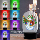 DIY Diamond Painting LED Light Snowman Embroidery Needlework Night Lamp Decor