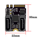 M.2 A + E Key NGFF to 2 Ports SATA3.0 Adapter Cards for SSD PC Computer