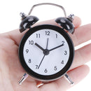 Mini Cartoon Dial Number Round Desk Children Metal Alarm Clock(Black)