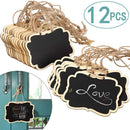 Hanging Signs Hemp Rope Chalkboard Price Tags Blackboard Message Labels