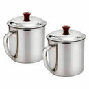 Steel D Shape Handle Cup Water Mug .Food MMKK 500ml Mug Capa Z1F3 U0F8