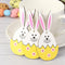 Wooden Hanging Ornaments Easter Rabbit Easter Wood Chips Easter Decorations