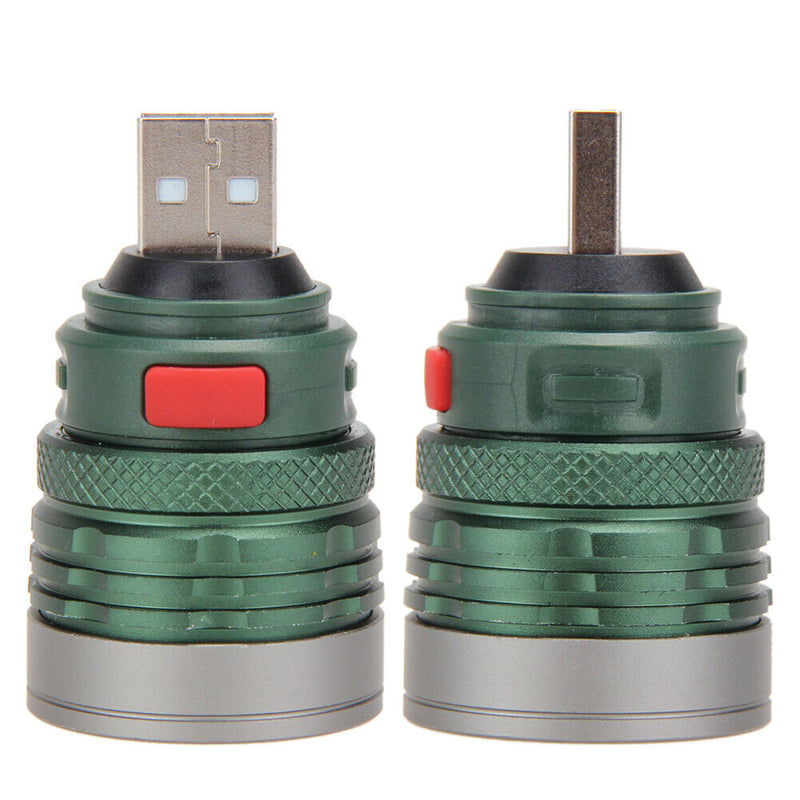 USB LED Power Bank Flashlight Head Lamp 3W Extension Light Torch