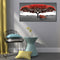 Red Tree Bench Oil Paint By Numbers Kits DIY Handpainted on Canvas Wall Pictures