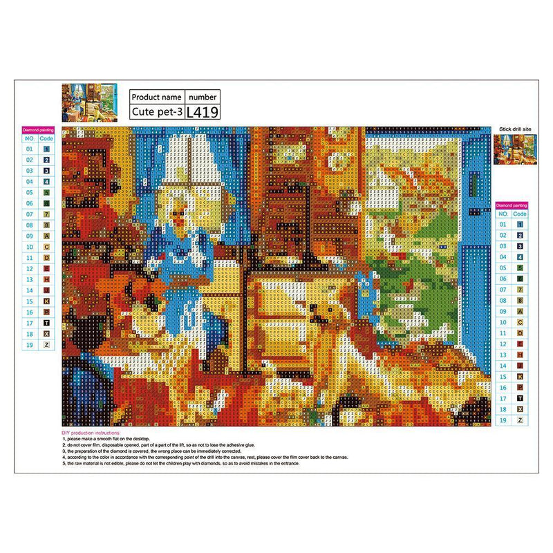AnySell 5D DIY Full Drill Diamond Paintings Happy Family Cross Stitch Embroidery Pack