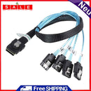 Internal Mini SAS SFF-8087 36-Pin to 4 SATA 7-Pin Hard Drive Splitter Cable