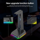 ONIKUMA Headset Display Stand ST-2 with 3 USB+Audio Port Holder (Black) Newly