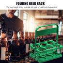 Portable Beer Rack Foldable Plastic Beer Basket Durable Wine Rack (Green) Newly