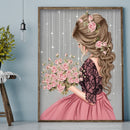 Diamond Painting Kit girl Full Round Rhinestone Wall
