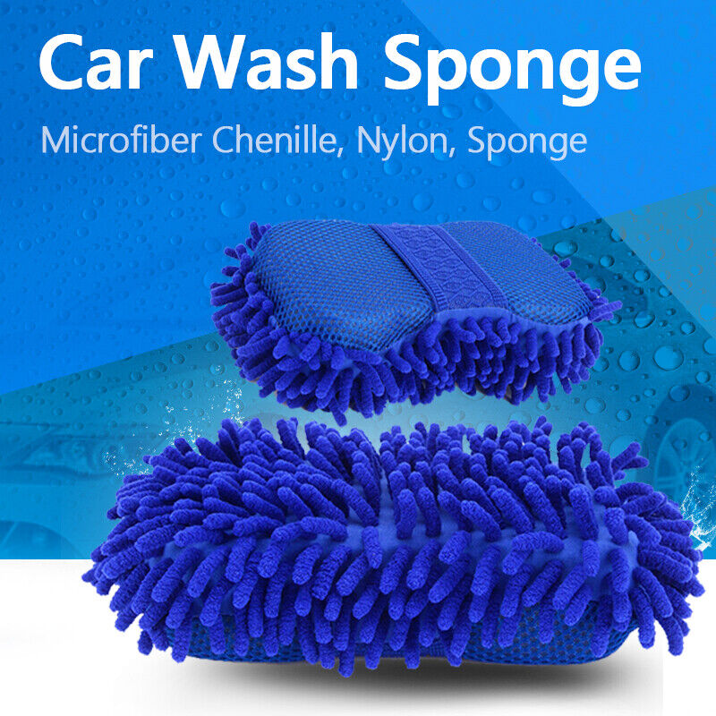 Ultra Soft Chenille Microfiber Car Wash Sponge for Washing Car SUV Motorcycle