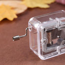Metal Hand Crank Music Box Movement DIY Mechanical Box Craft Gifts (Clear) Newly