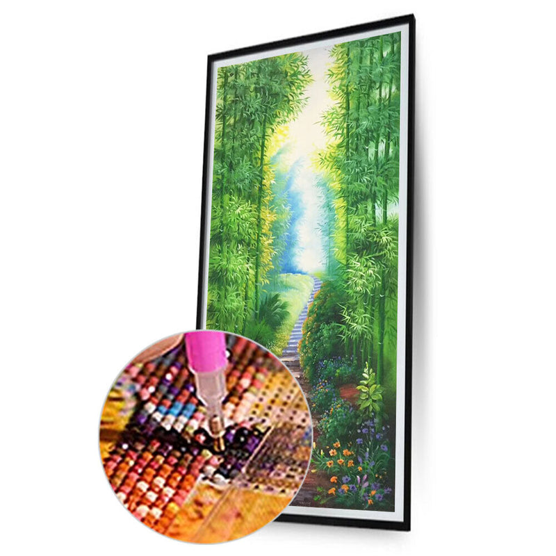 Full Round Diamond Painting 5D Bamboo Forest Path DIY Decoration Handwork Gifts