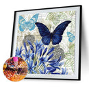 5D DIY Butterflies Full Round Drill Diamond Painting Kit Craft Home Wall Deco