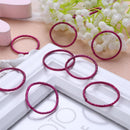 12 Colors 10Pcs/Card 3cm Child Candy Colors Rubber Bands (Burgundy) Newly