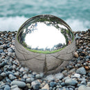 Stainless Steel Hollow Gloss Ball Reflective Metal Mirror Ball 3pcs(100mm)