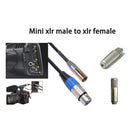 XK101K18 Camera Video Assist Mini XLR 3 Pin Male to XLR 3 Pin Female Audio Cable