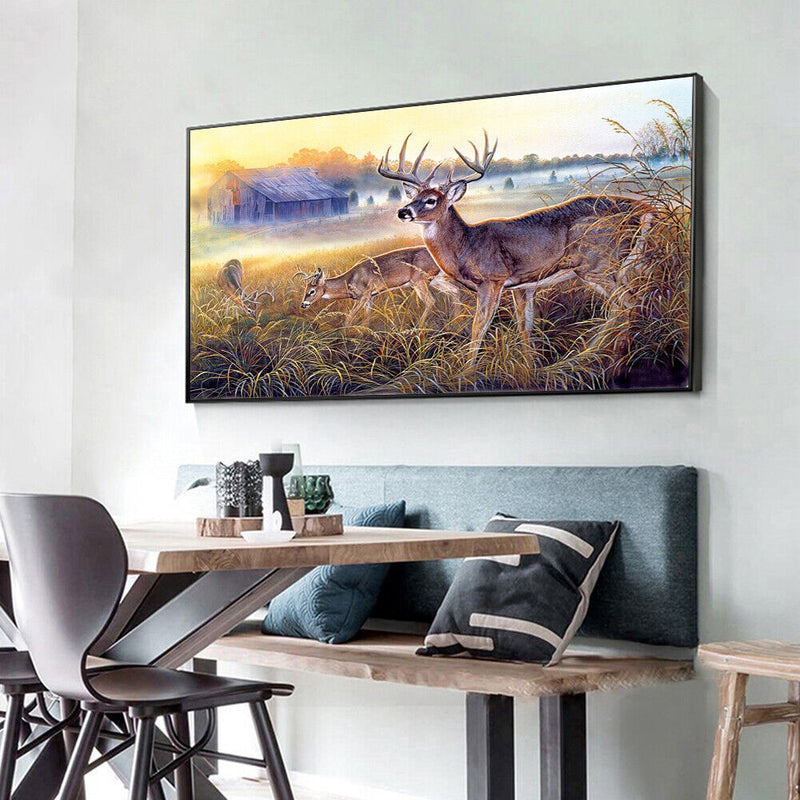 Diamond Embroidery Cartoon Elk Mosaic Round Drill Diamond Painting for Bead A