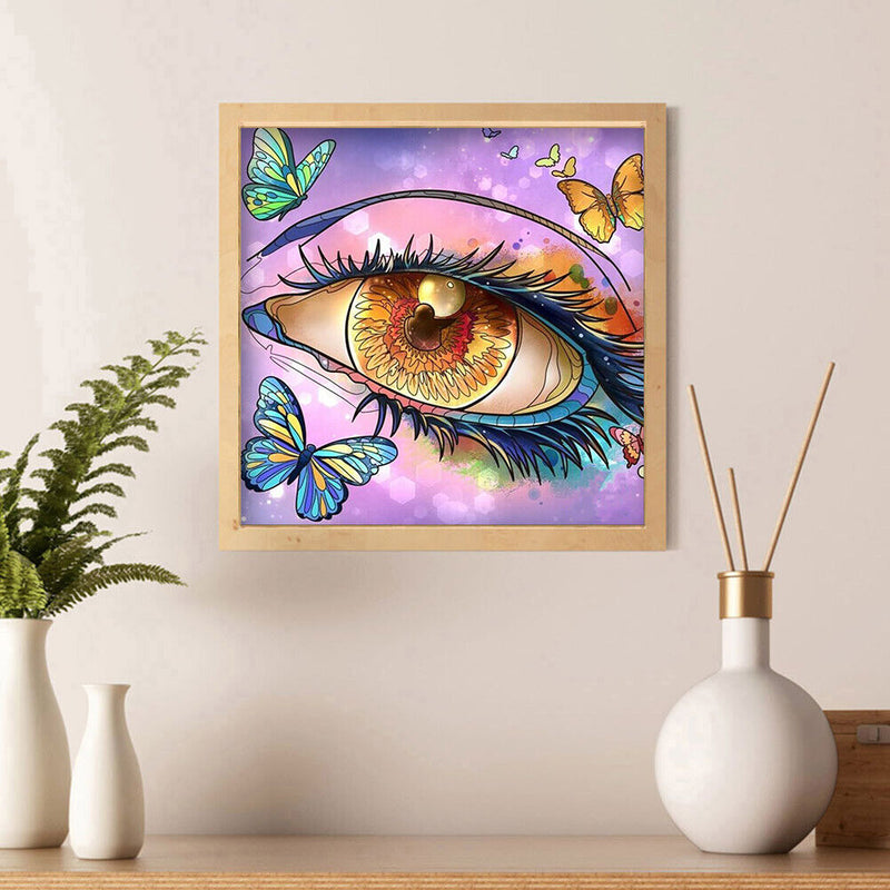 DIY Diamond Painting Full Round Drill Butterfly Eye Picture of Rhinestone