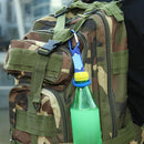 Sports Outdoor Rubber Kettle Buckle Carabiner Water Bottle Holder (Blue) Newly