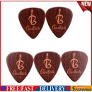 5x Guitar Picks Plectrum Wood Pattern 0.71mm Fingerpicks Musical Instrument