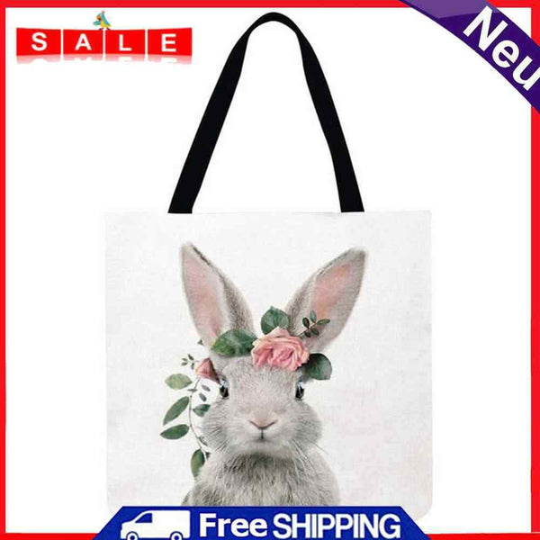 Garuru-Jidong Rabbit Shopping Bag, Printed, Large Handbag
