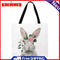 Garuru-Jidong Rabbit Shopping Bag, Printed, Large Handbag