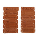 12pcs PU Leather Keywords on Clothing Garment Labels for Jeans Bag