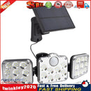3 Head Motion Sensor Solar Lights Waterproof Remote Control Lamp (138LED) Newly