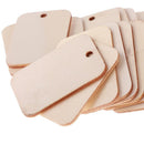 Unfinished Hanging  Gift Rectangle Scrapbooing Wooden Tags Rope Wedding