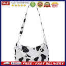 Ladies Retro Shoulder Underarm Bag Chian Nylon Cow Printing Mini Purse Handbag