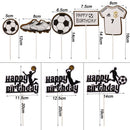 Novelty Soccer Cupcake Topper Happy Birthday Basketball Cake Topper Football
