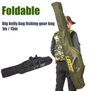 Foldable Fishing Rod Bag Waterproof Fishing Rod Carrier (Army Green 1.5m) Newly