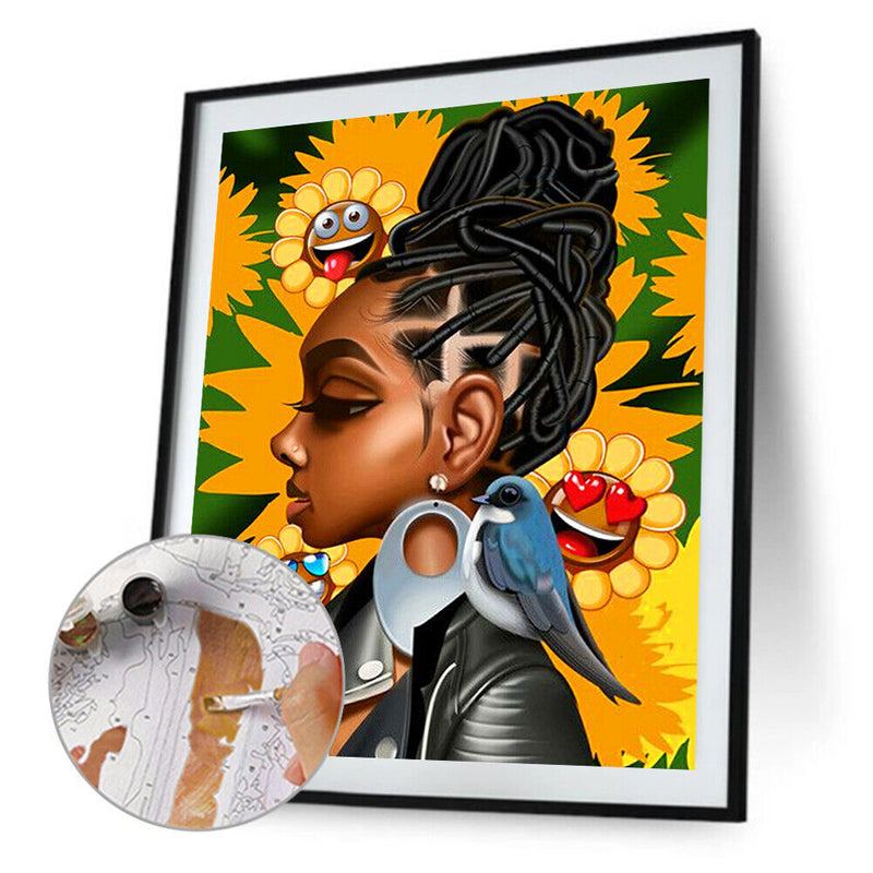 Painting By Numbers Acrylic Handmade Cool Girl Digital Picture Art Craft Decor