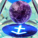 Crystal Pyramid Positive Energy Generator for Meditation Yoga Home Decor Accent
