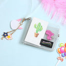 Glitter Transparent ID Card Holder PVC Folding Wallet Women Business Card Pur