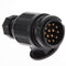 13 PIN EURO PLASTIC PLUG 12V CARAVAN TRAILER ELECTIRC PLUG MAYPOLE MP128 Newly