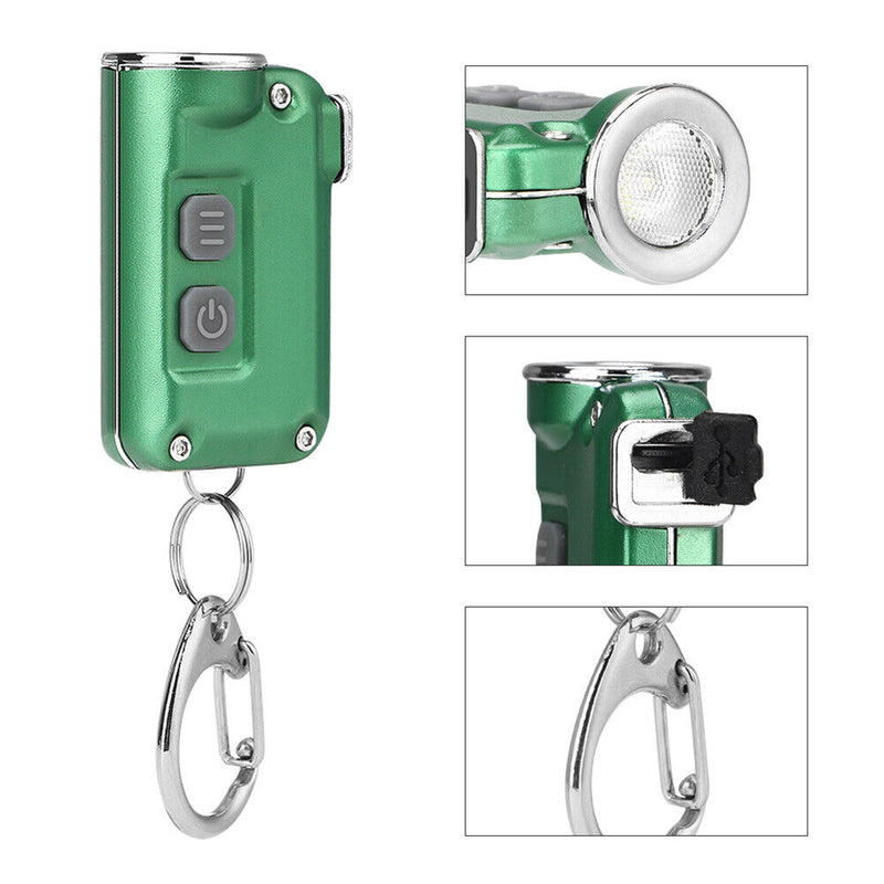 XP-G2 S3 LED Mini Flashlight 4 Modes USB Rechargeable Keychain Torch Lamp Newly