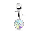 Iridescent 316L Medical Steel Mermaid Belly Bars Body Piercing Bar Navel Ring