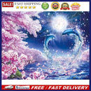 5D DIY Full Drill Diamond Painting Dolphin Cross Stitch Embroidery Craft