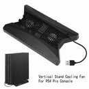 Cooling Fan Vertical Stand Charging Dock USB 3 Hub for Sony Playstation 4 Pro